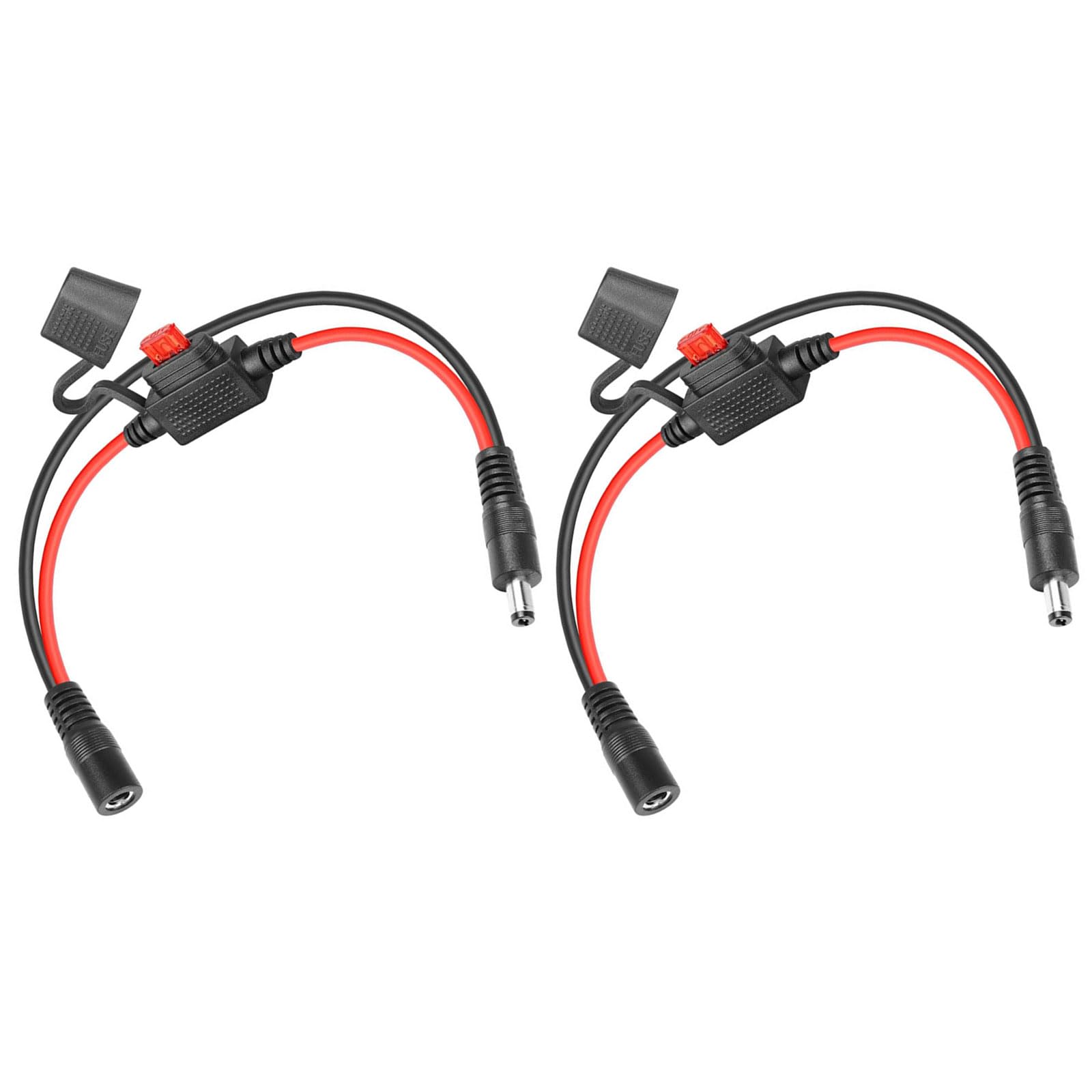 Kalttoy Male to Female Quick Disconnects Power Cable with 10.0A Fuses Holder for CCTV Security Cameras, LED Lighting, Solars Panel LED Lighting