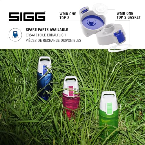 Sigg Total Color Blue Trinkflasche (0.6 L), schadstofffreie und auslaufsichere, leichte und bruchfeste Trinkflasche aus Tritan 4