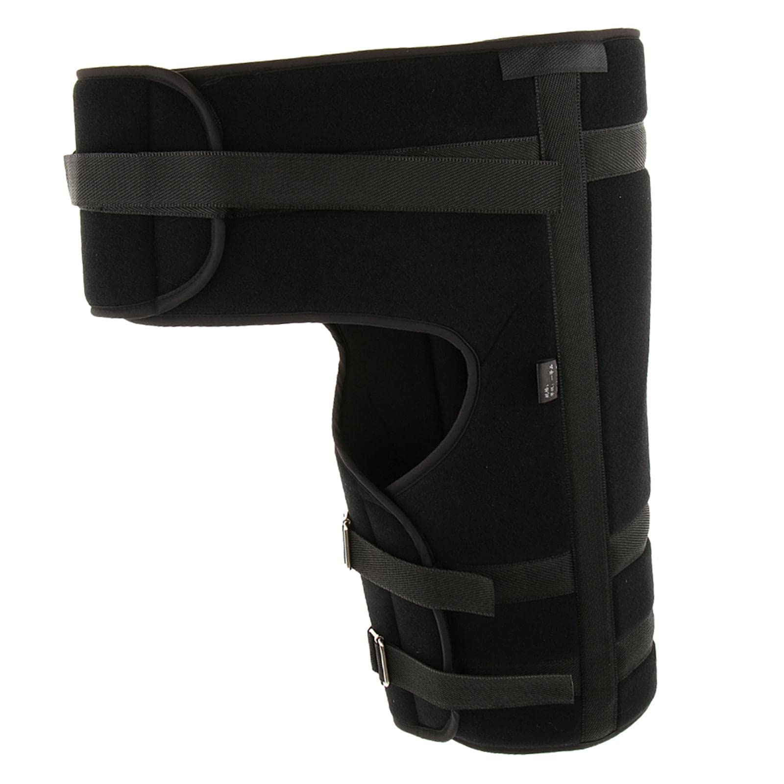 Tutore Coscia Groin Supporto Femore Immobilizzatore Fascia Elastico Materiale PUR Spugna Traspirante E Nylon Adatto per Lesioni Muscolari Fissazione P, Nero, L