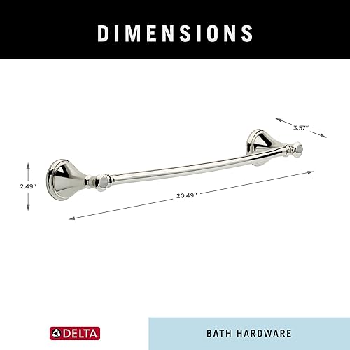 Miniatura 5 de Delta Faucet Cassidy Barra para toallas doble de 24 pulgadas, 79718-PN
