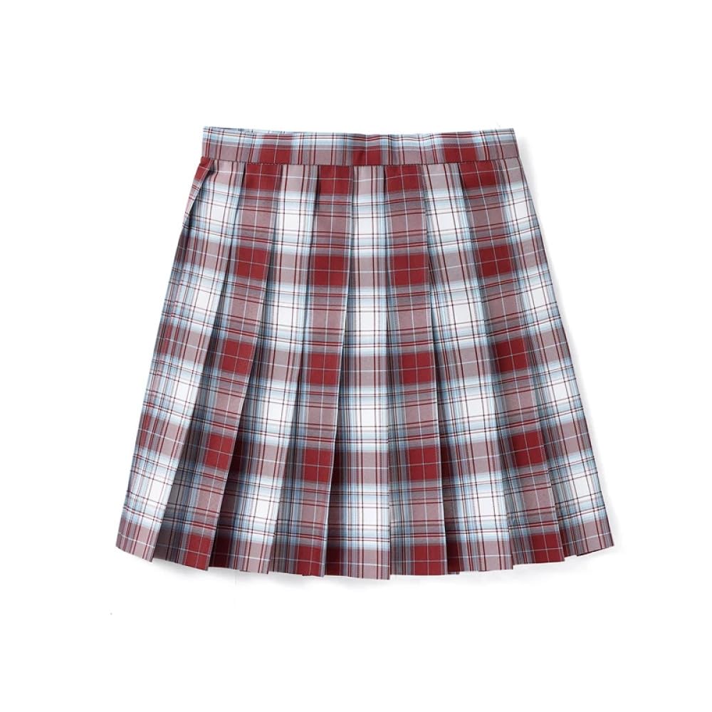 COSKTIARL Falda Corta Plisada A Cuadros para Mujer - Rojo De Mujer Cintura Alta Línea A Adelgazante Mini Falda Corta Kawaii Falda Cómoda Y Ligera para Fiesta Diaria Versátil