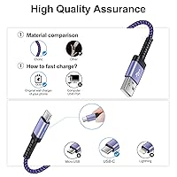 Vista 2 de Cable USB tipo C de 3 pies, paquete de 2 cables de carga rápida Android USB C, cable de teléfono para Samsung Galaxy S26/S25/S24/S23/S22/A54/A23/S21