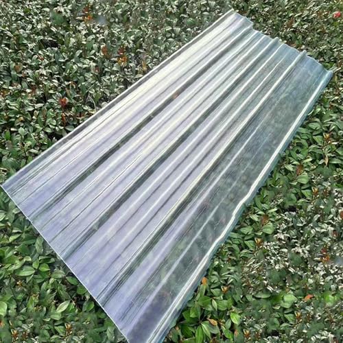 Láminas corrugadas para techos, 10 unidades, paneles sólidos de fibra de vidrio de 2 mm con resistencia a los impactos, aislamiento térmico, protección UV, lluvia, nieve y tornillos, tamaño 0,9 x 1 m
