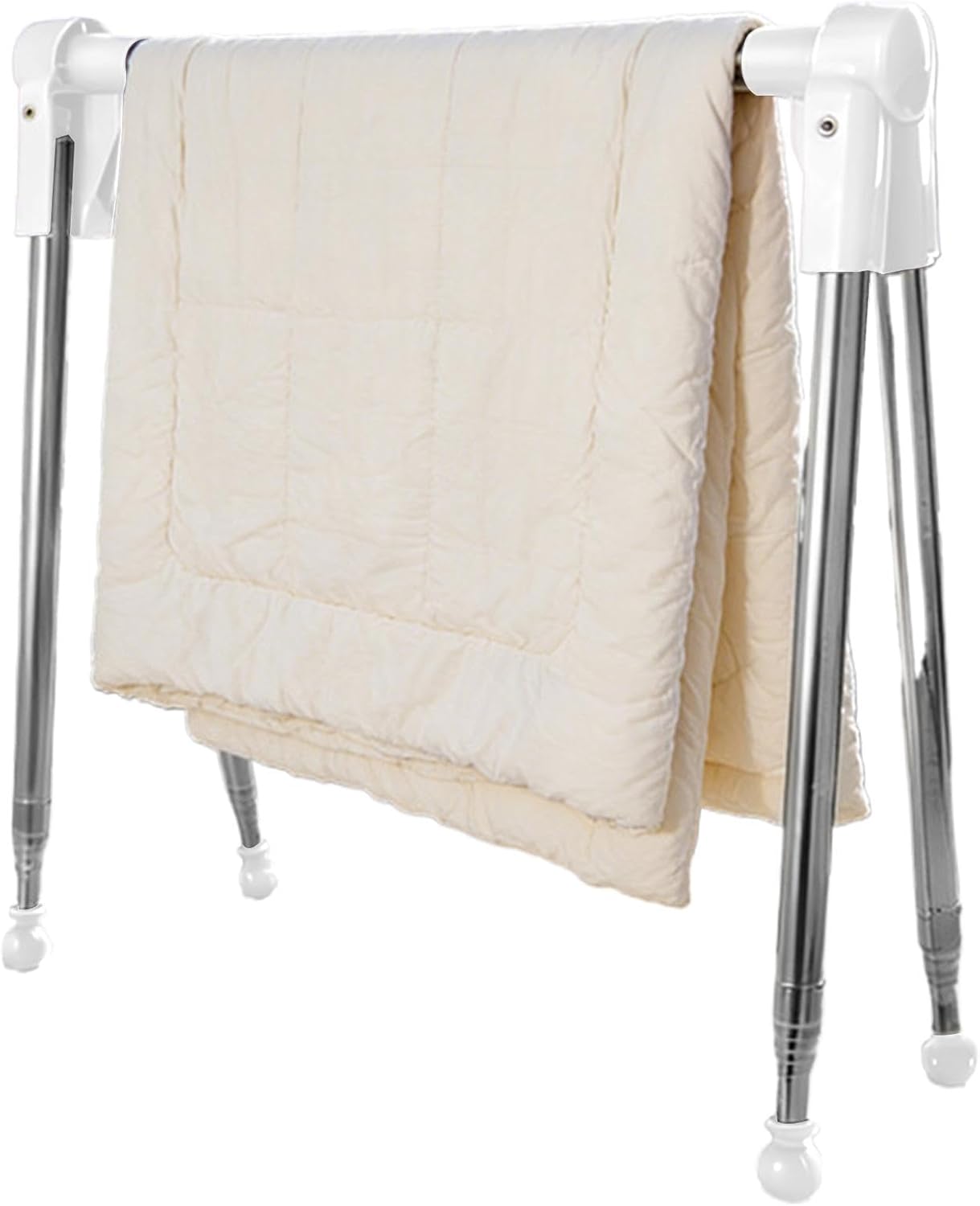 Foldable Laundry Rack,Stainless Steel Telescopic Garment Hanger | Laundry Drying Rack | for Camping Bathroom Patio Living Room Travel Apartment Balcony Backyard Bedroom