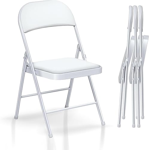 Fenbeli Sillas plegables con asientos acolchados, paquete de 4 sillas plegables acolchadas con marco de acero para el hogar y la oficina, eventos en disponible en Yaxa Peru