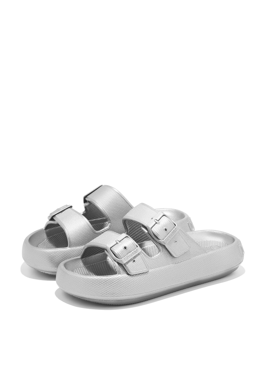 D.Franklin Sandalias Mujer Bloomer Bio Silver - Sandalias deportivas planas cómodas para verano - Talla (38) - Modelo bloomer