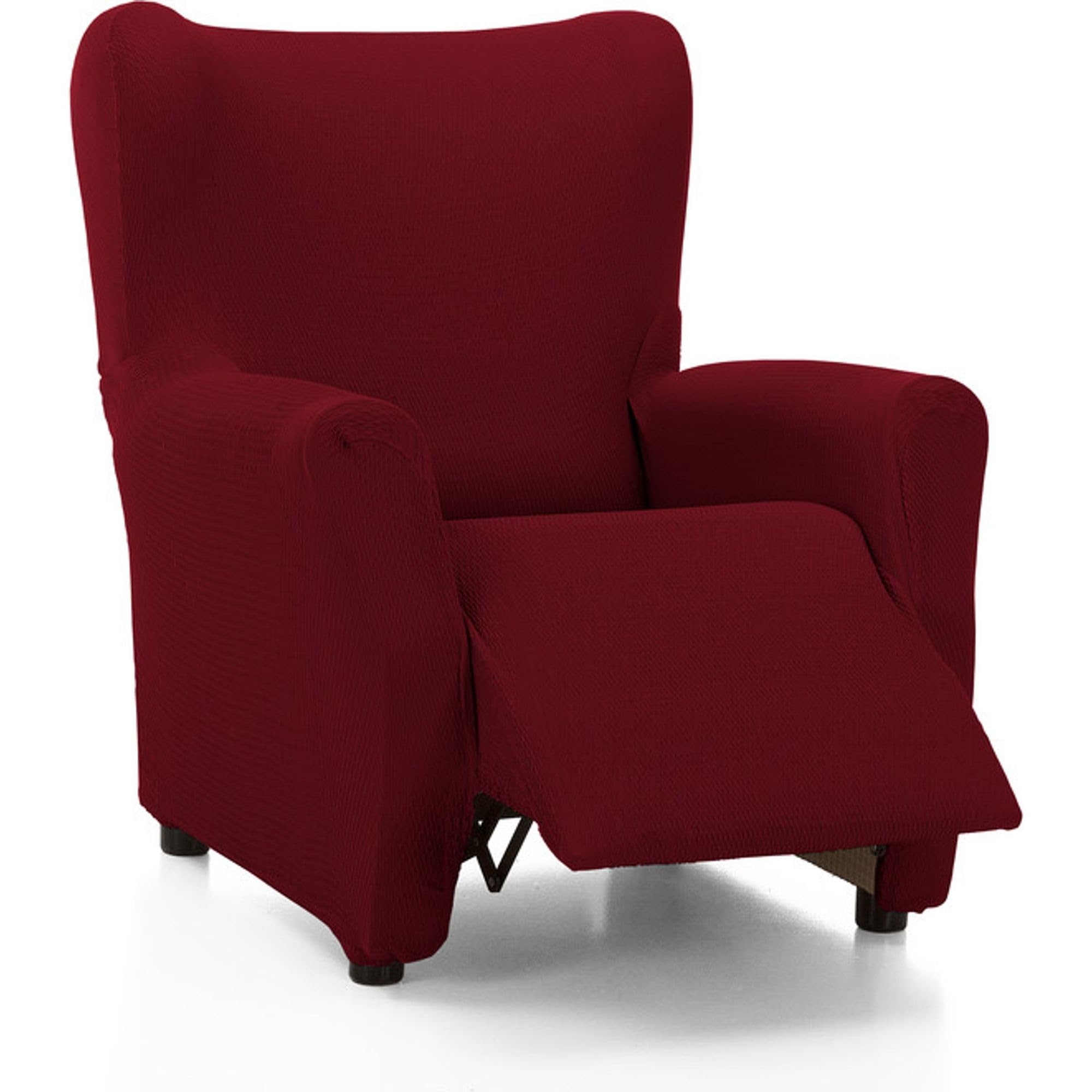 ECOMMERC3 Full Recliner Chair Cover Padded and Super Adjustable Elastic Bordeaux 100% Made in Spain