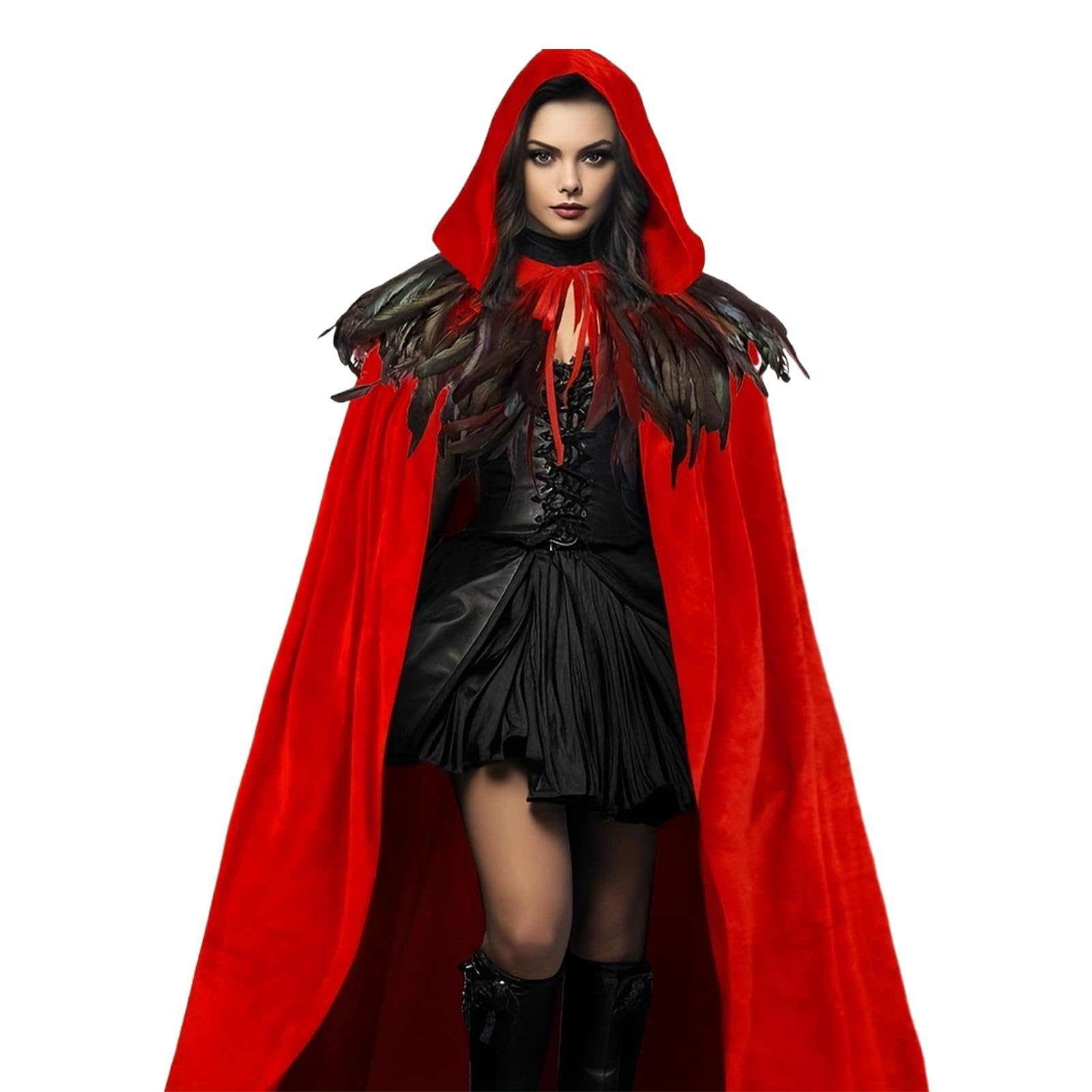 Generisch Herren Kapuzenumhang Lange Unisex Robe Halloween Verkleidung