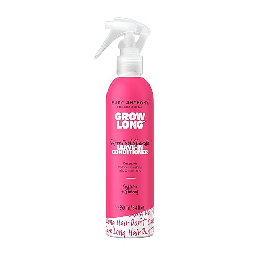 Marc Anthony Leave-In Conditioner Spray & Detangler, Grow Long Biotin - Anti-Frizz Deep Conditioner For Split Ends & Breakage - Vitamin E, Caffeine & Ginseng for Curly, Dry & Damaged Hair - 8.4 Fl Oz (Pack of 1)