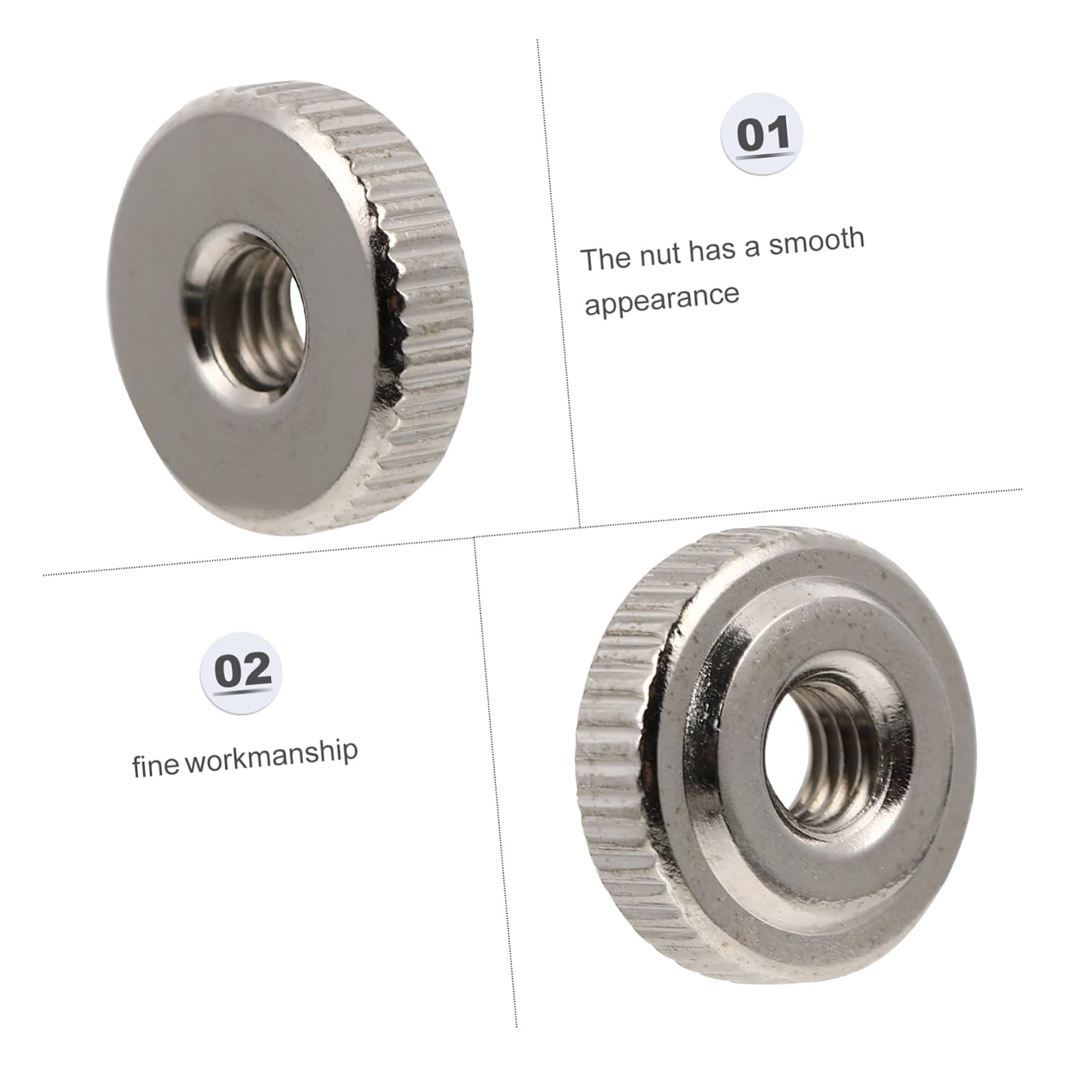 Knurled Nuts Connector Round Locking Thumb Nuts for Camera Pan Lamp Bracket