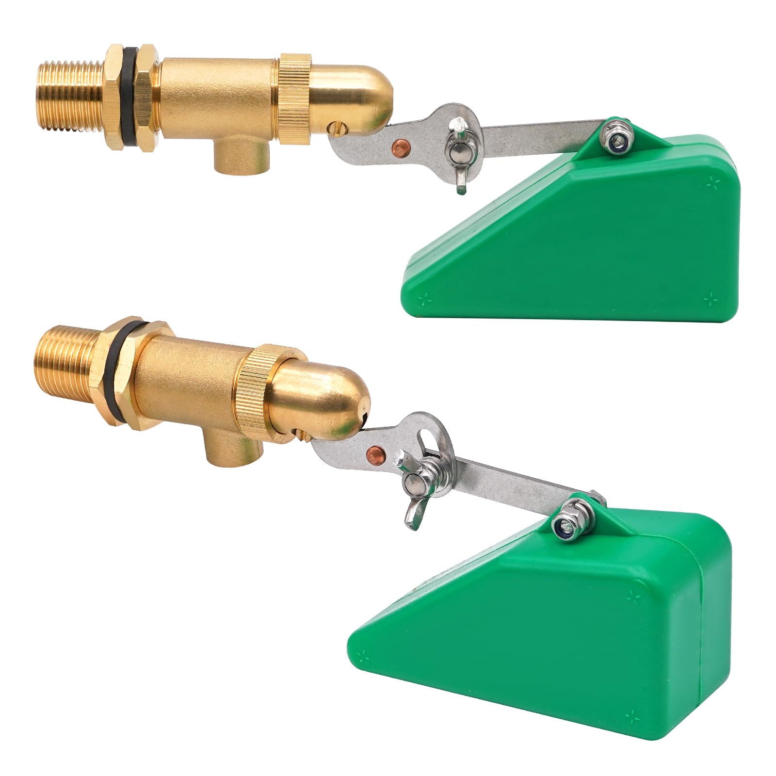 Lot de 2 Vanne Flotteur Laiton 1/2" Vanne à Flotteur Automatique avec Bras RéGlable Robinet Flotteur WC Robinet à Bille Flottante pour Réservoir d'eau Robinet Flotteur pour Abreuvoir