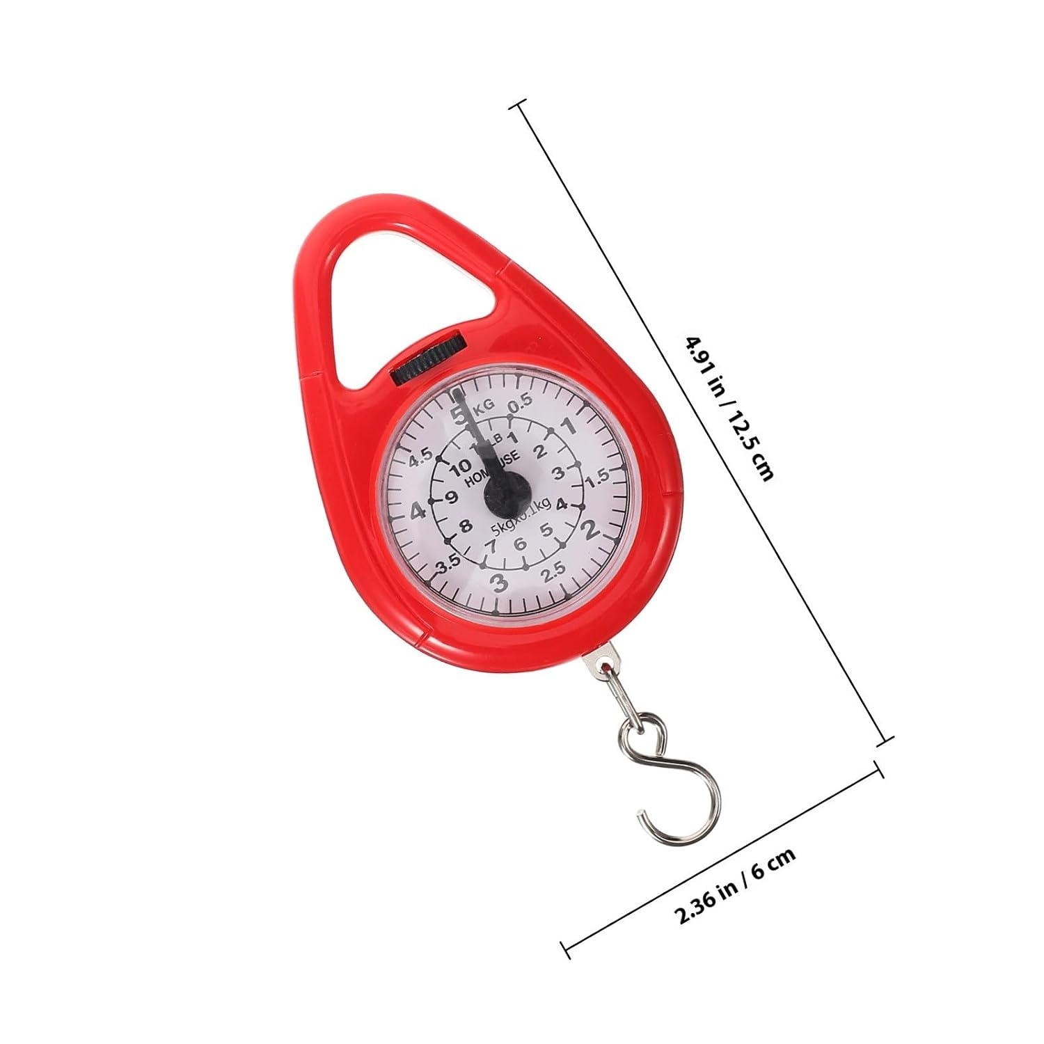 Portable Spring Hanging Scale 5kg with Hook for Luggage Travel