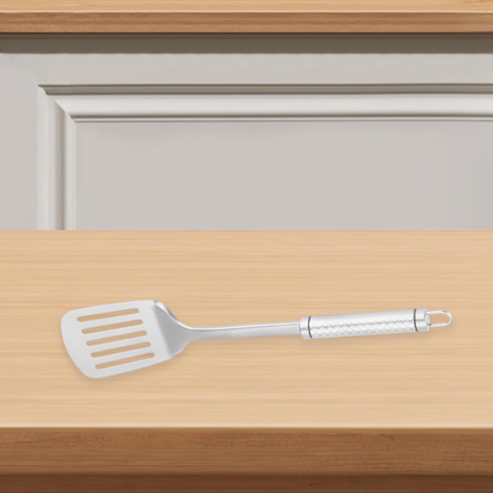 Spatule de Cuisine Professionnelle en Titane, Manche Ergonomique en Métal, Résistante à La Chaleur, Facile à Nettoyer, Idéale pour Griller, Frire des, Spatule à Frire