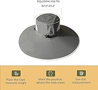 Vista 6 de Leotruny Sombreros de ala ancha para hombre UPF50+ sombrero impermeable transpirable para pesca, senderismo, camping