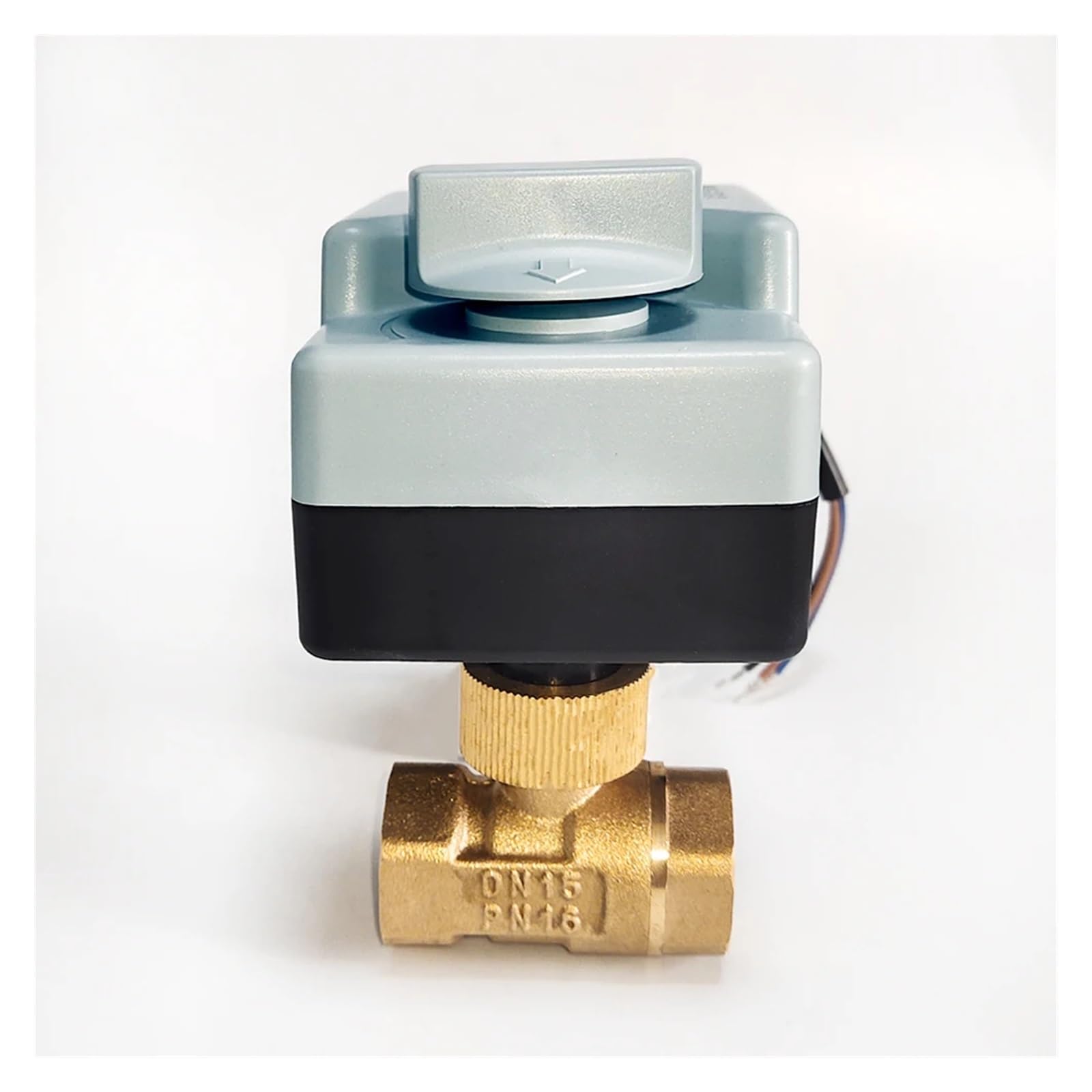NYRXRYTCA 220V Electric Motorized Ball Valve Brass 1/2" automated Ball Valve with 3 Control Wires with Manual Override for Plumbing