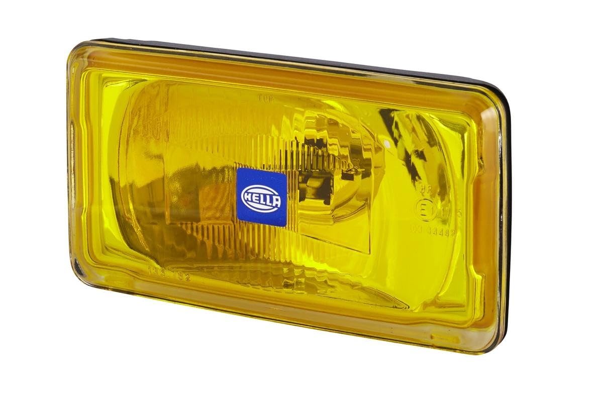 HELLA Halogen Reflektor dalekosiężny - Comet 450 - 12V - prostokątny - ryflowana szyba rozpraszająca reflektora - żółty - z prawej/z lewej - 1FB 005 860-261