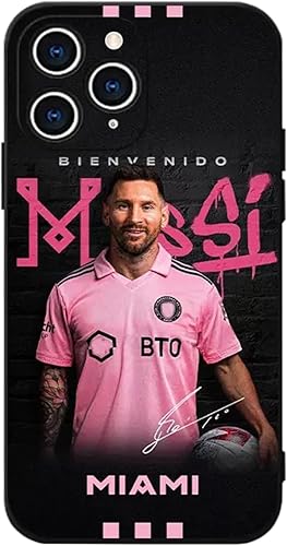 ZERMU - Funda para iPhone 15 Pro Max, Lione% l Mess%i Inter Soccer Miam-i #10 a la moda, protección completa, silicona suave, TPU, absorción de