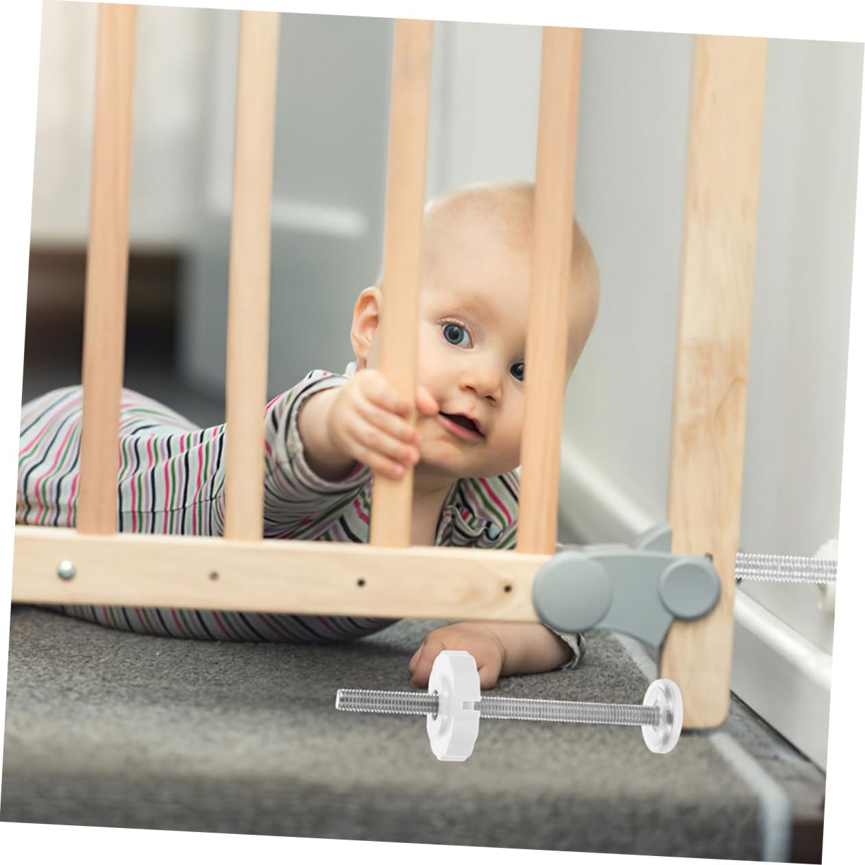 ifundom 4 Zestawy Sprzęt Do Bramki Dla Dzieci Śruba Do Pręta Gwintowanego Mocowanego Dociskowo Śruba Pręty Gwintowane Śruby Gwintowane Do Bramki Dla Dzieci Śruba Do Barierki Dla 6szt*4