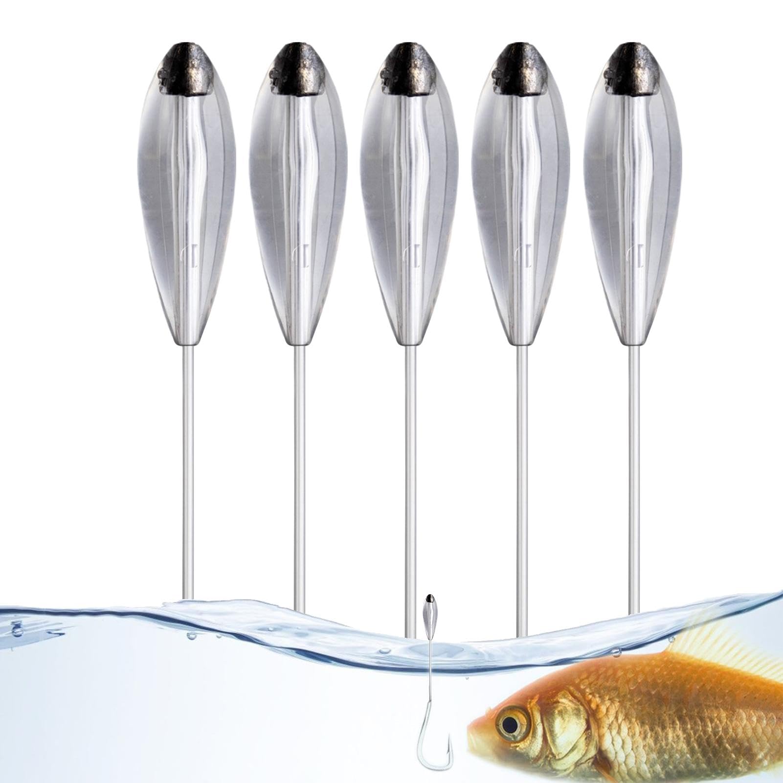 Amazon | スローシンキングフィッシュウキ,釣りウキ - ビスタ5 個の 鉛