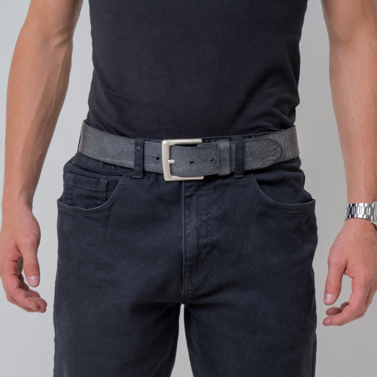 BELTINGER Premium Weicher Vollrindledergürtel, 40 mm breit, Used Look, Jeans & Hosen, Vintage Stil, Made in Italy, Casual und Office