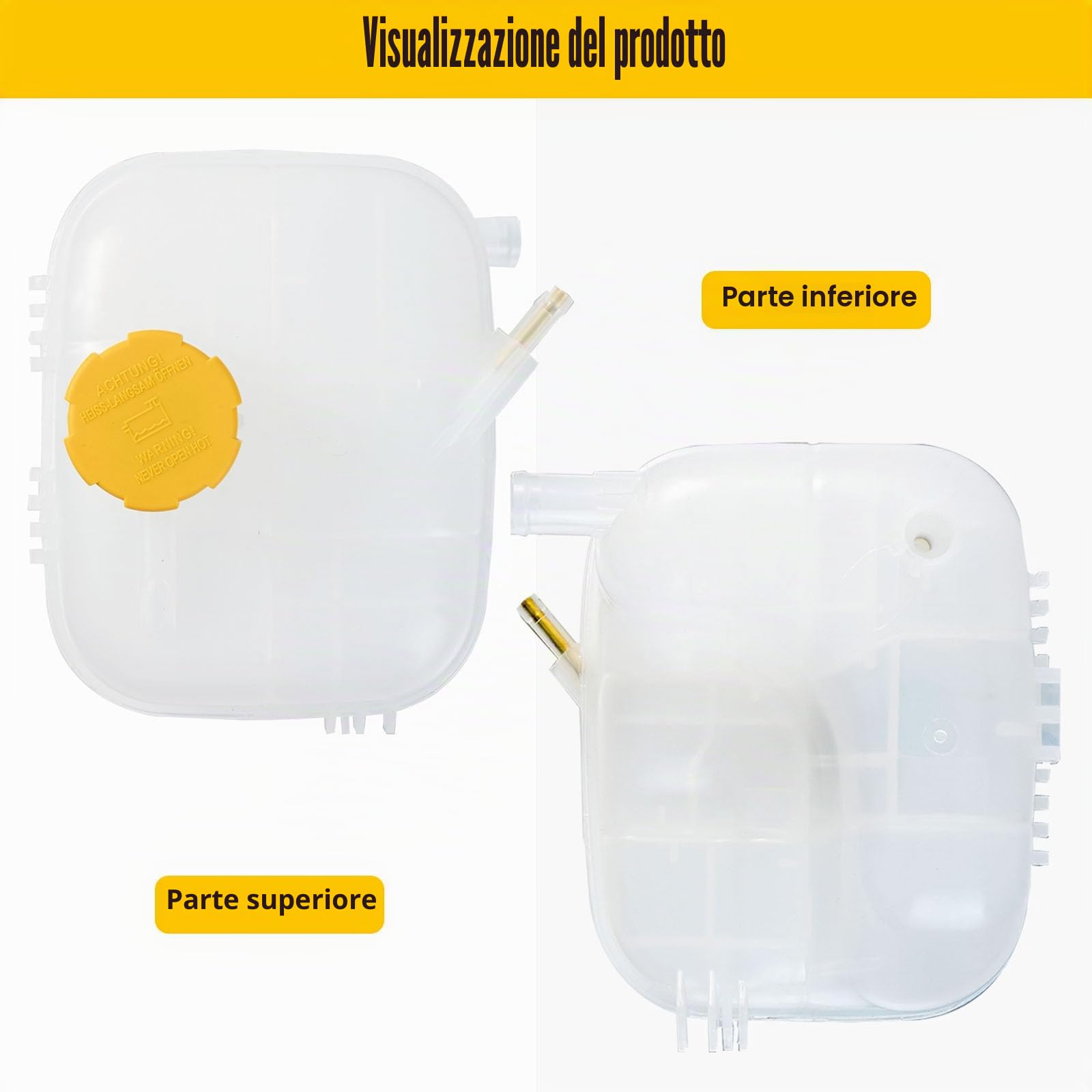 Recipiente di bilanciamento del radiatore, serbatoio di compensazione, refrigerante con coperchio, 93179469, ricambio adatto per Opel/Vauxhall Astra H MK5