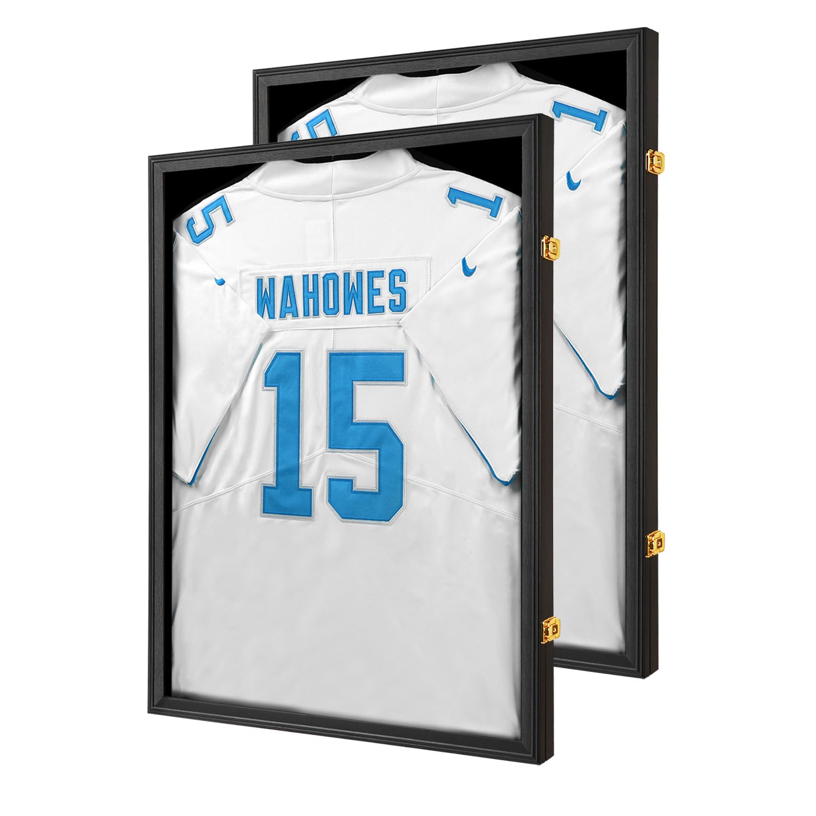 Lot de 2 vitrines verrouillables en jersey Noir