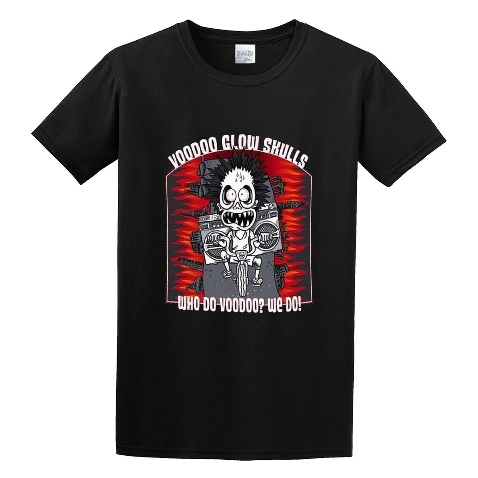 Men's Classic Tshirt Voodoo Glow Skulls Who Do Voodoo? We Do! Black Cotton Tee