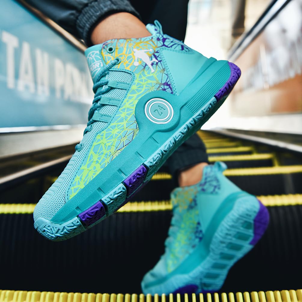 Zapatillas de Baloncesto para Niños Moda Calzado de Baloncesto para Niño Aire Libre Deportivas Fitness Antideslizantes para Correr Zapatos de Running (BBA-R11, 33EU)