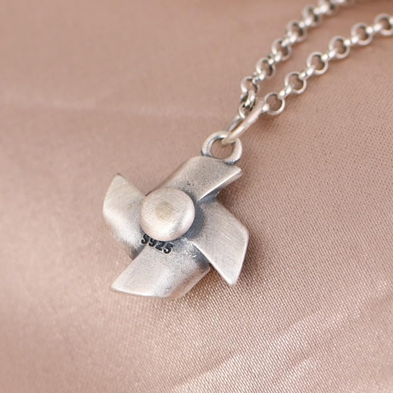 Collier pendentif moulin à vent : le cadeau créatif idéal avec sa chaîne de pull - 7