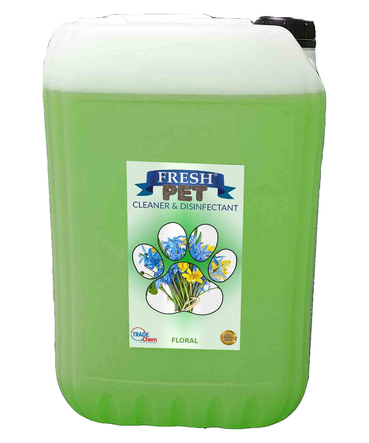 Trade Chemicals Fresh Pet Kennel Dog/Cat Disinfectant, Cleaner, Deodoriser 25L Kit (Floral)