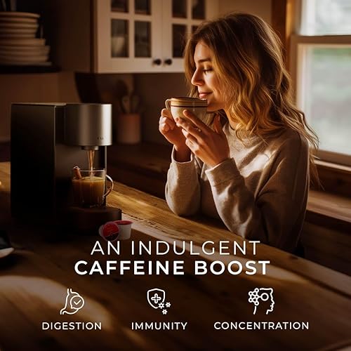 Miniatura 64 de Gya Tea Co Cápsulas de té negro melocotón (16 unidades) - Té caliente o helado con alto contenido de cafeína y dulce afrutado para comenzar tu día