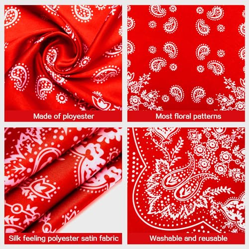 Satin Head Scarf - 27.5 Inches Silk Bandana Hair Wrap Square Scarf for Women & Girls2