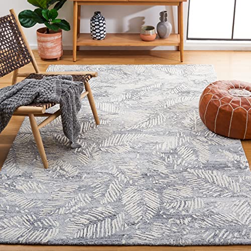 Safavieh Glamour Collection GLM539F Teppich, handgefertigt, modern, botanisches Viskose-Mischgewebe, 91 x 152 cm, Grau / Elfenbeinfarben Safavieh Glamour Collection GLM539F Teppich, handgefertigt, modern, botanisches Viskose-Mischgewebe, 91 x 152 cm, Grau / Elfenbeinfarben