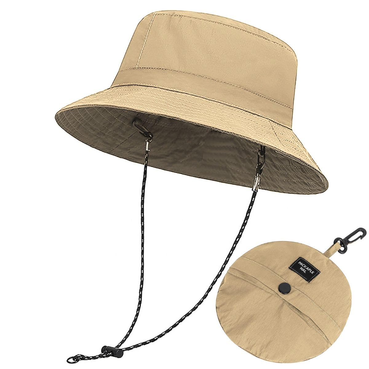 Rayson Sombrero de Pescador Hombre Plegable Gorra Lluvia Impermeable Unisexe Bucket Hat Sombrero Verano Protección UV Gorra Ciclismo Playa Talla Ajustable