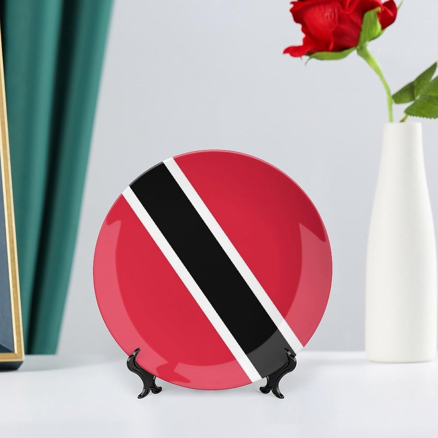 Trinidad Flag Bone China Decorative Porcelain Plates Dinnerware Ornaments