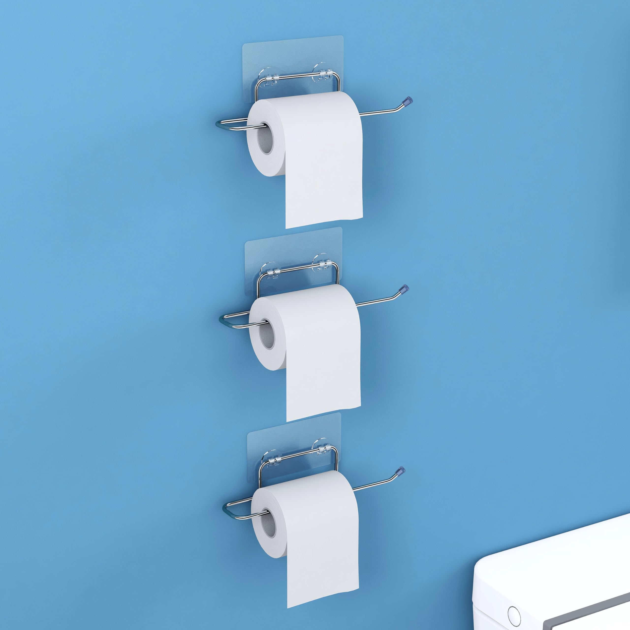 Plantex Tissue Roll Holder Self Adhesive/Tissue Paper Roll Holder for Bathroom/Toilet Paper Stand/Bathroom Accessories (Chrome - Pack of 3) (B0D11SGC9G) Amazon Price History, Amazon Price Tracker