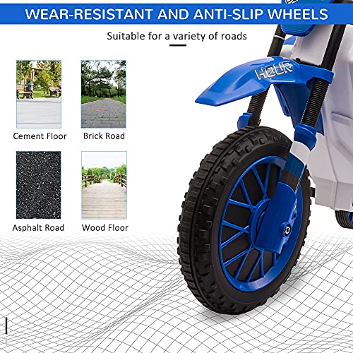 Aosom US370-165V80BU0131 12V Kids Motorcycle Dirt Bike Electric Battery-Powered Ride-On Toy Off-Road Street Bike thumb #6