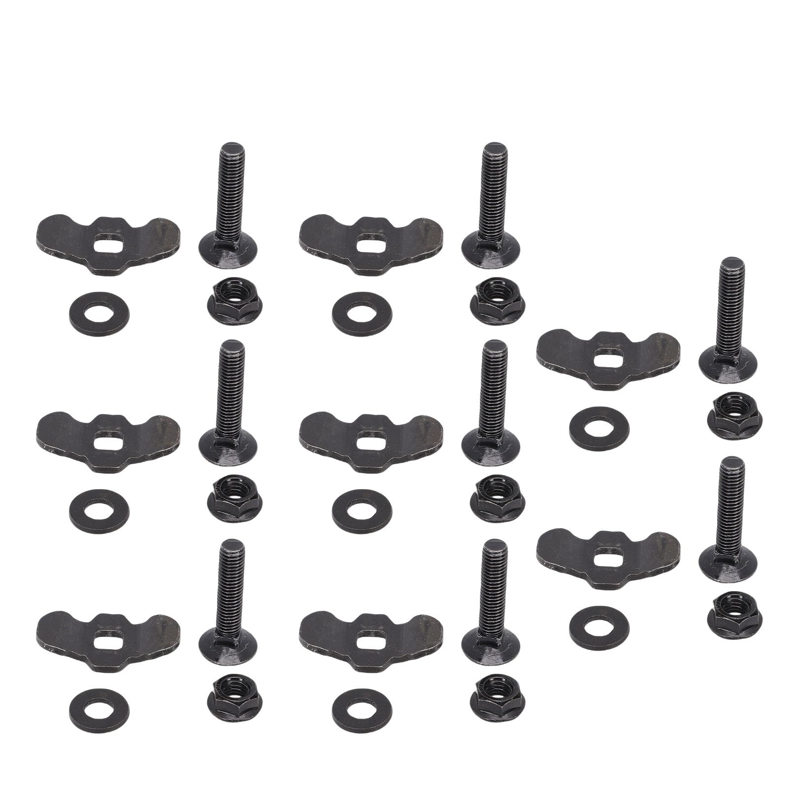 Robustes L-Schienenbefestigungs-Montageset aus Verzinktem Eisen mit Einer Tragfähigkeit von 6000 Lbs für den Gewerblichen und Individuellen Gebrauch (Schwarz)