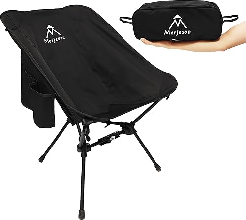 Silla de camping portátil, silla de campamento compacta y ligera para adultos, sillas plegables para mochileros al aire libre, playa, picnic,