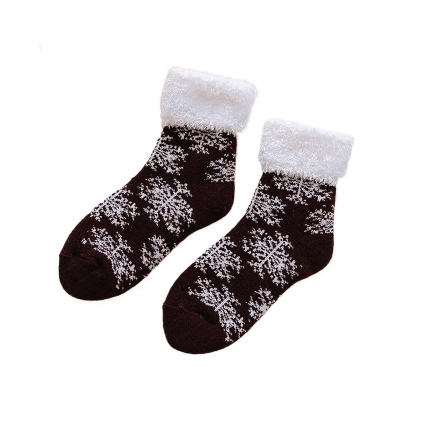 Calzini Termici Calze Invernali 2 Paia di Calzini Invernali da Uomo E da Donna, Morbidi, Caldi E Confortevoli for Scarponi da Sci Calzini(Rot)