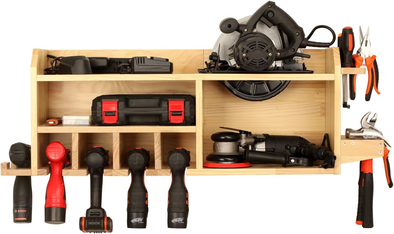 simesove Power Tools Storage, Power Tool Charging Station,5 Drill