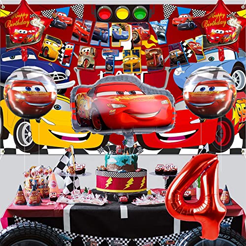 Set Palloncini Compleanno (Rosso - 4 anni)