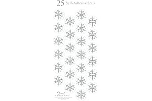 Great Papers: 1" Snowflake Seals in Silver