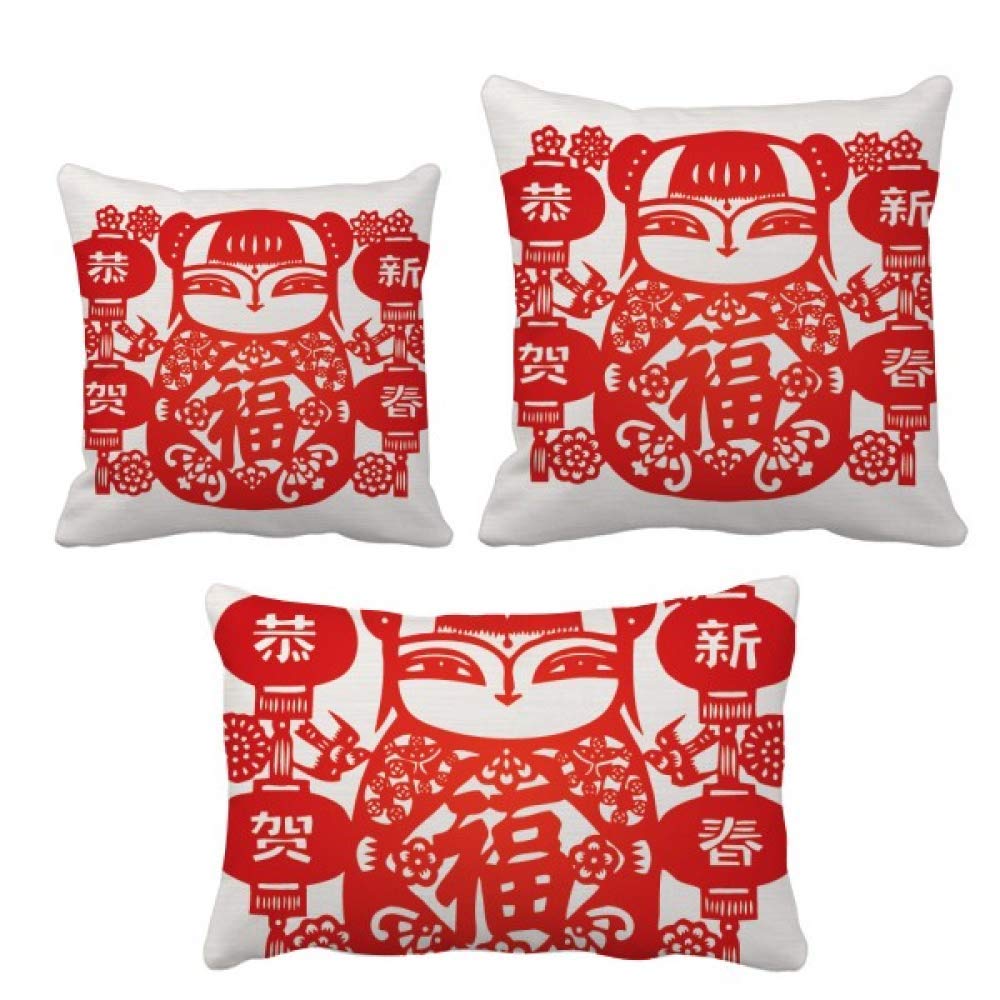 Coussin fleur rouge lanterne complet : garnissage de qualité pour décoration de canapé de salon