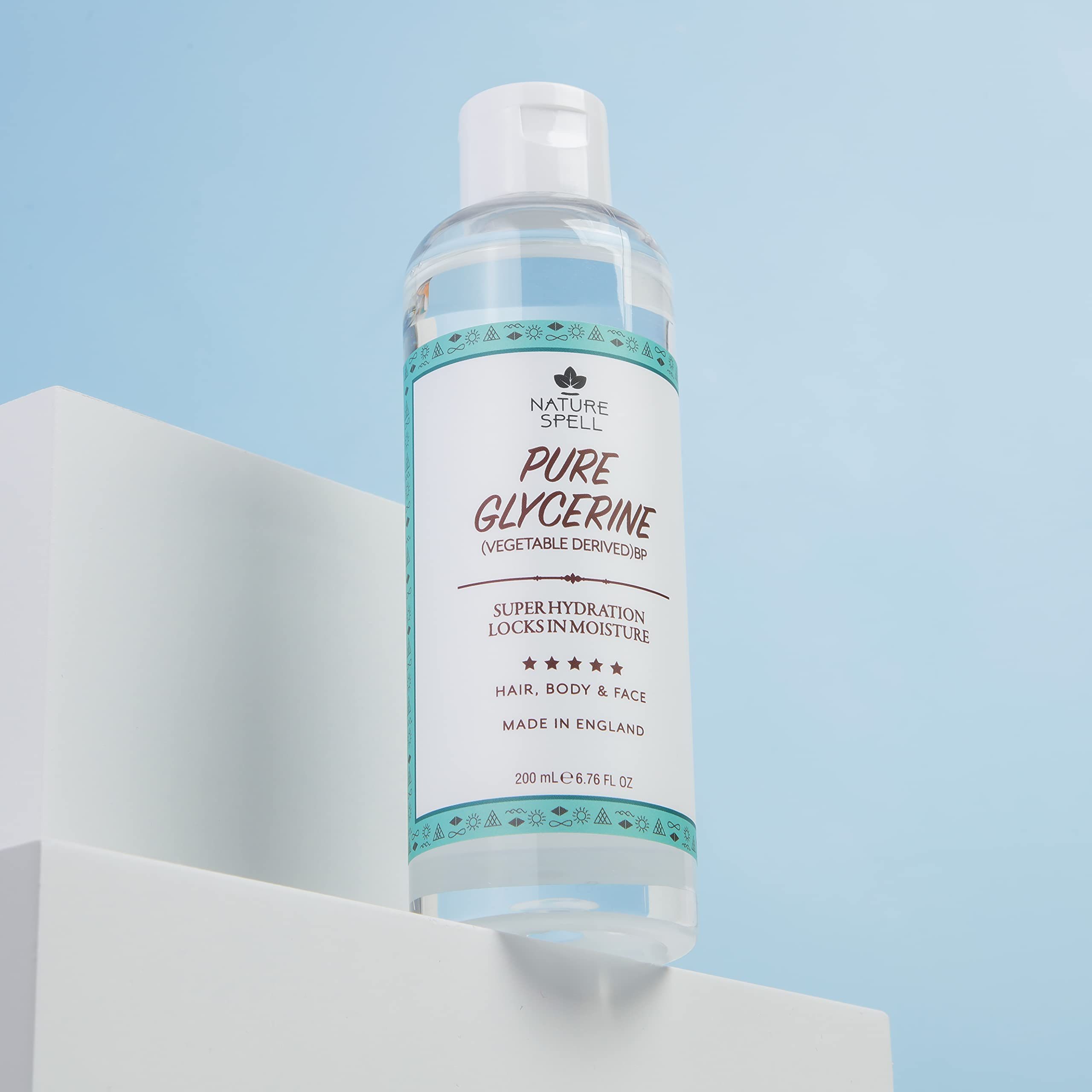 Nature Spell 100% Pure Vegetable Glycerine for Face and Body Moisturises & Refreshes, for All Skin Types Vegan, 200ml - Image 3