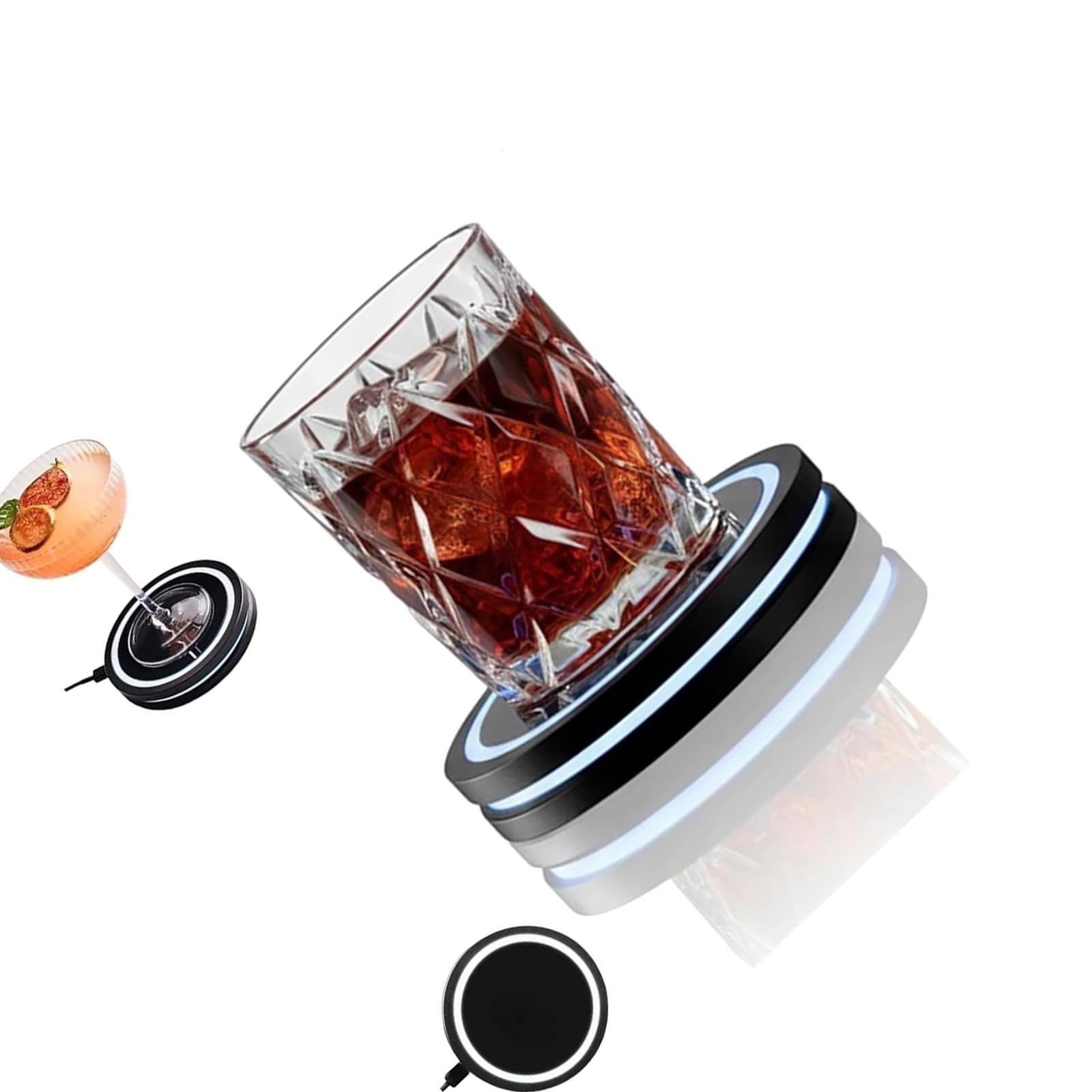 APGLSXY Transportable Compact Smart LED Light Ride Drink Maker Modifiable for Perfect Cocktails Constantly Home Otherwise Outdoors N