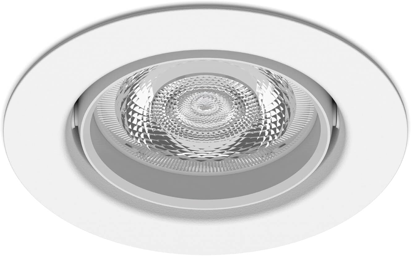 Philips LED Impala Recessed Spot Light 2200 - 2700K [Warm Glow Dimmable - White] for Indoor Lighting, Bedroom, Bathroom