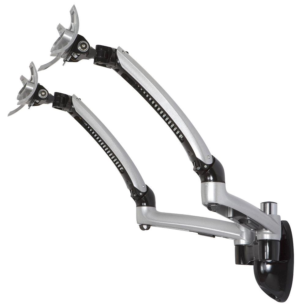CotytechMW-GSDA Dual Apple Wall Mount Spring Arm - Silver