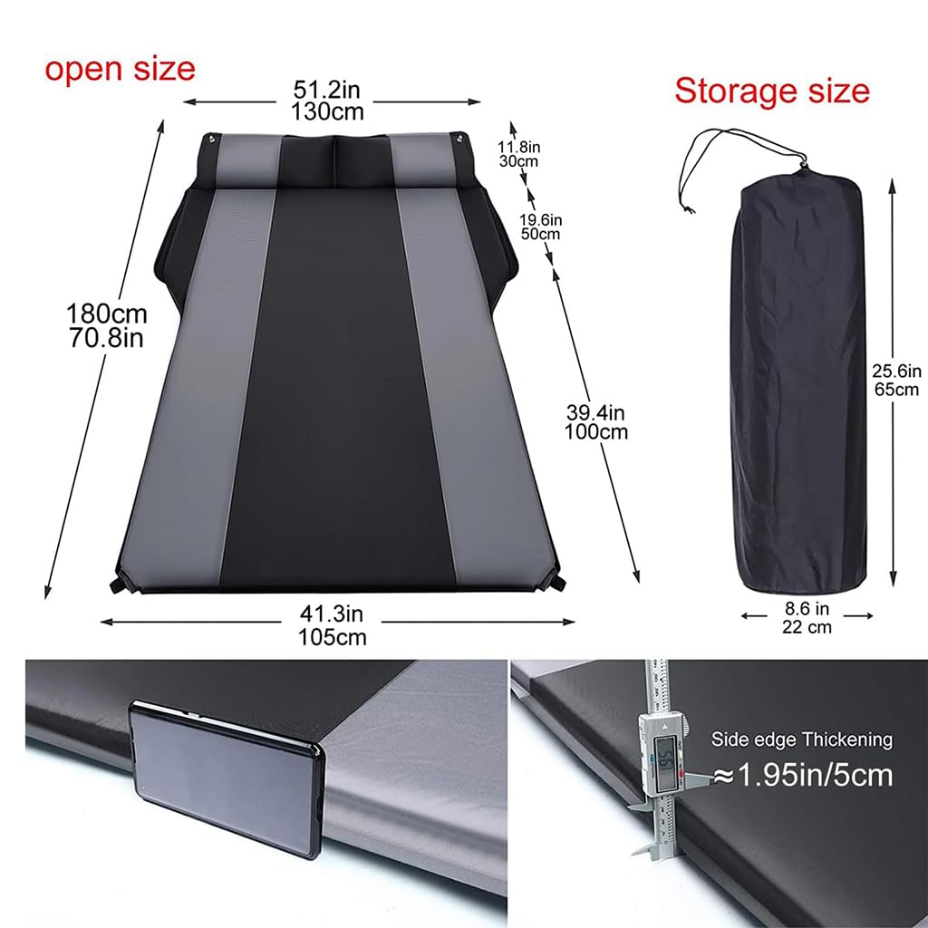 Materasso Gonfiabile Per Sedile Posteriore Auto – Letto Portatile Per SUV, Monovolume, Berlina E Camion, Cuscino Per Viaggi, Campeggio E Sosta, In PVC Resistente