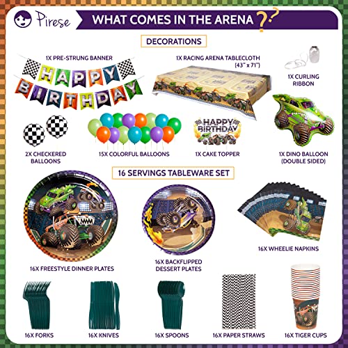 Pirese Monster Truck Birthday Party Supplies, Monster Truck Party Supplies, Monster Truck Birthday | Monster Truck Birthday Decorations | Monster Truck Party Decorations | Monster Truck Party #TOP1